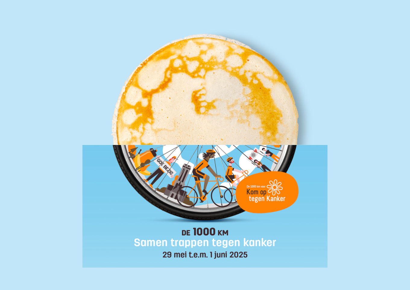 1000km Kom op tegen Kanker pannenkoekendag