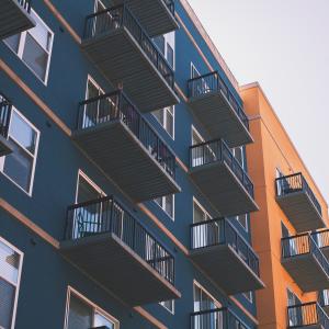 Colorful apartment buildings