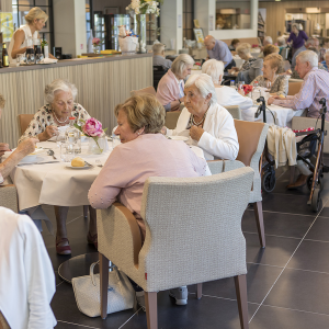 in het restaurant